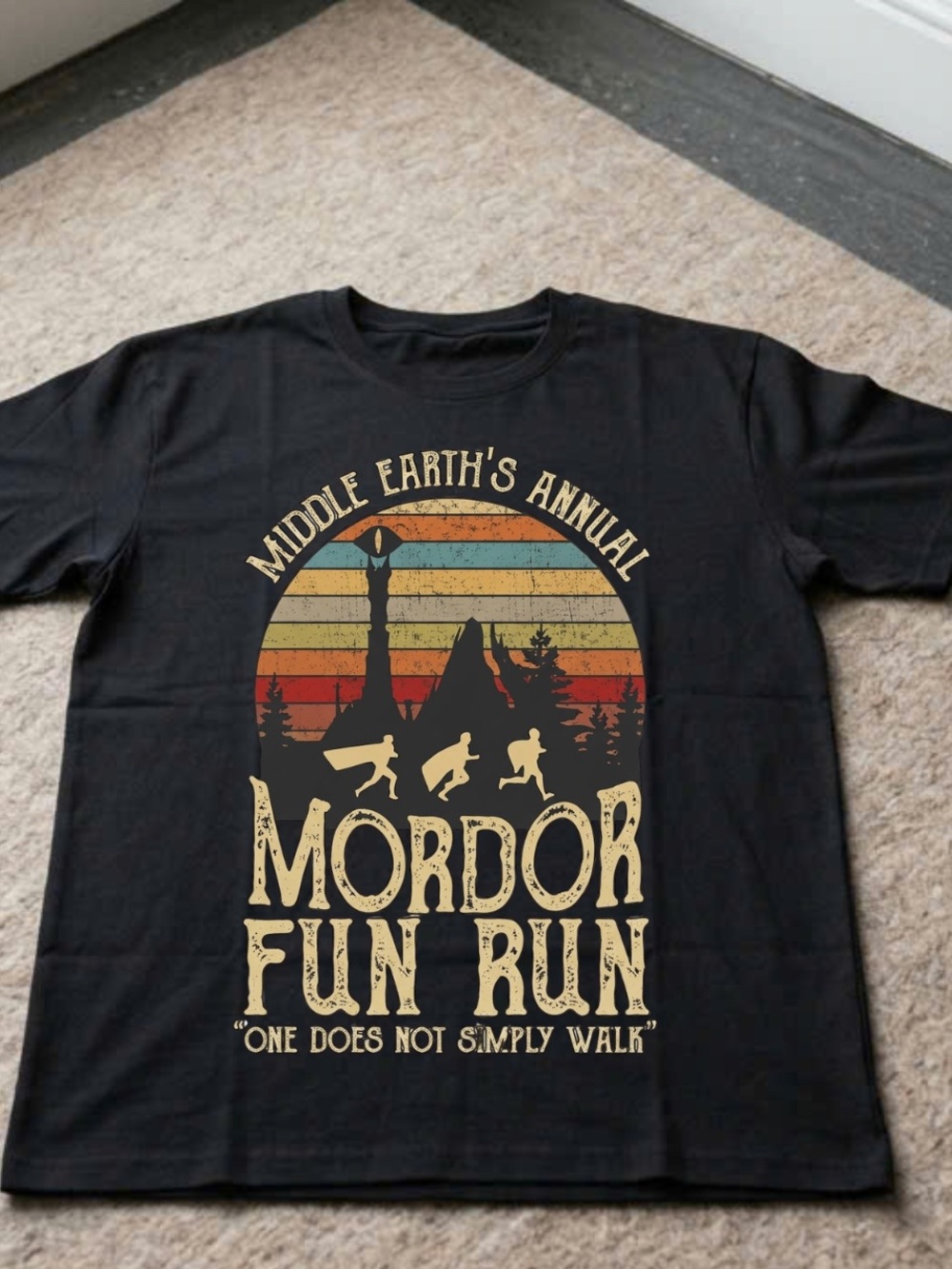 Gildan Black Mordor Fun Run Graphic Tee